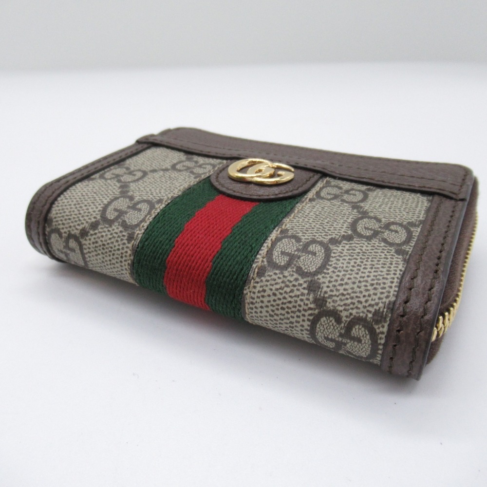 Gucci Coin Case Wallet GG Supreme Brown Beige Ebene - Picture 5 of 6
